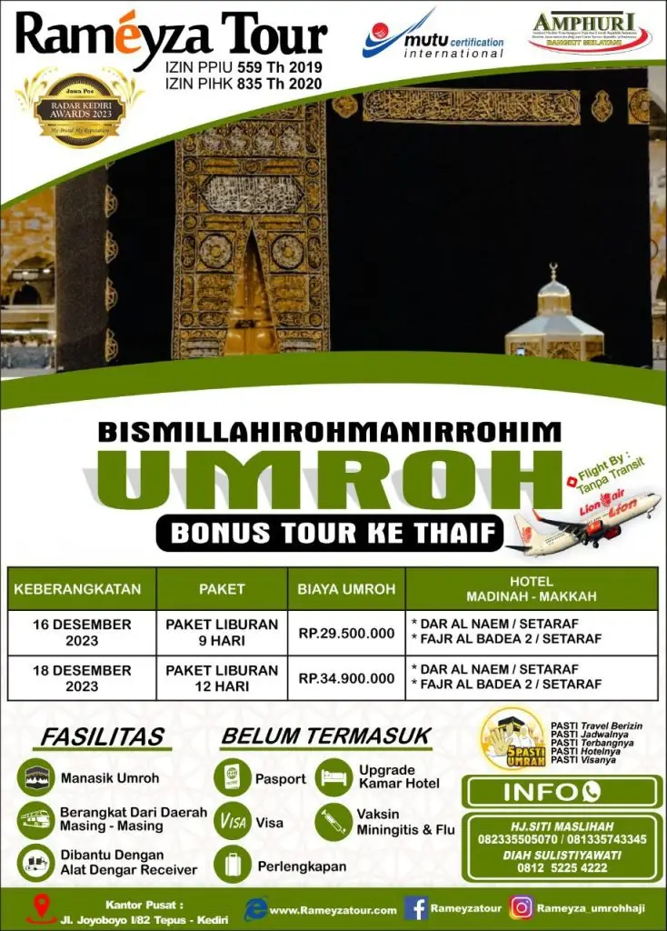 Paket Umroh Kediri Rameyza